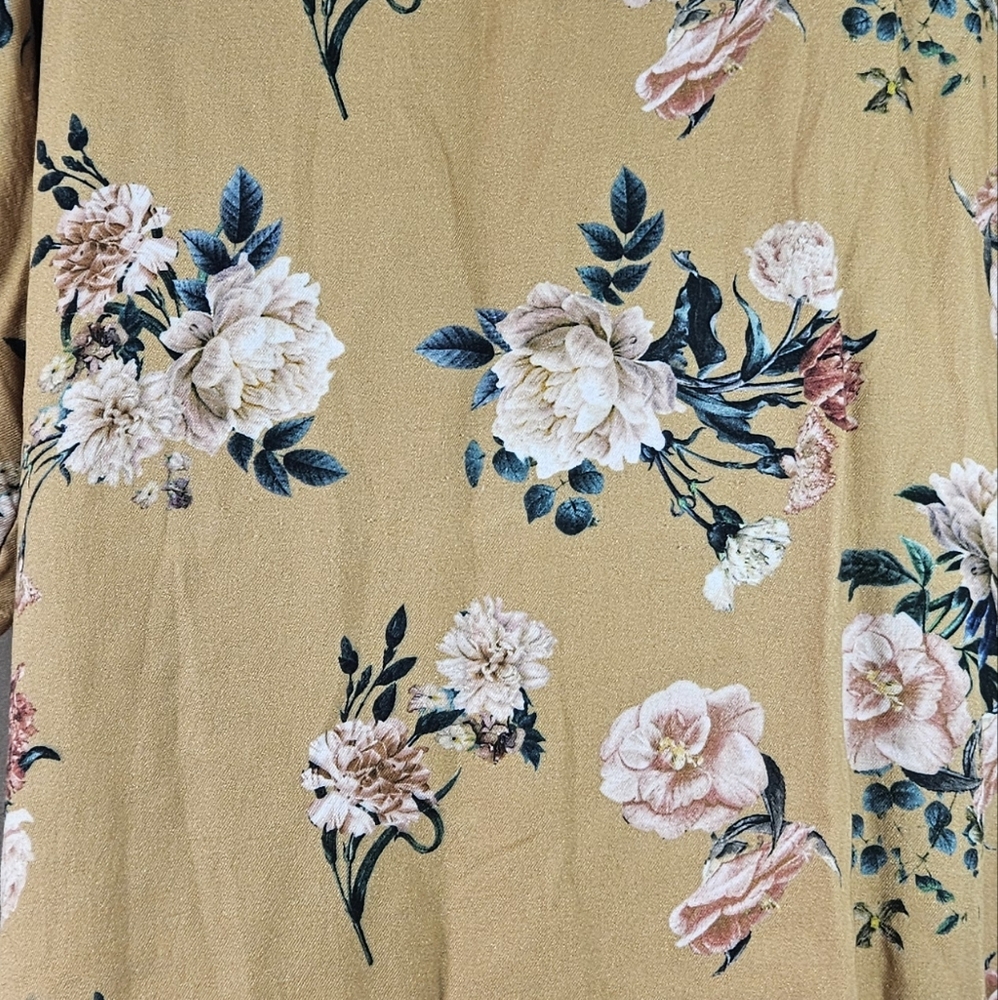 NWOT Tolani Sanya yellow pink white green floral tunic sheath dress Womens - Picture 4 of 8